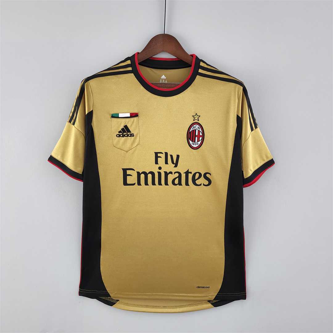 AAA Quality AC Milan 13/14 Third Golden Soccer Jersey